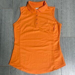Greg Norman Sleeveless Orange Play Dry Performace Polo Golf Shirt Polo Size XS